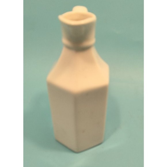 White Ceramic Cruet Vinegar Oil Milk Glass Set Pottery Pourer 1 Stopper Xcell - Picture 14 of 16